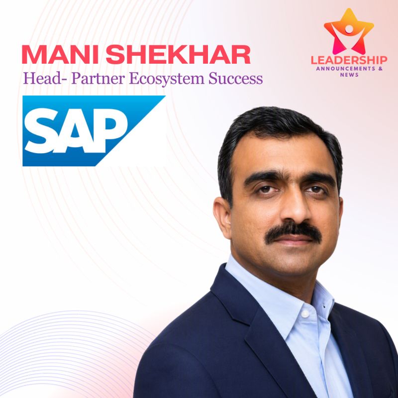 SAP Appoints Mani Shekhar as Head of Partner Ecosystem Success for SAP India